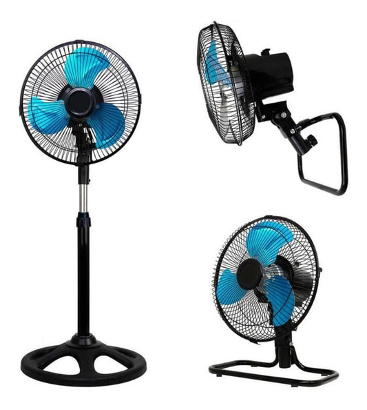 Ventilador 3 En 1 220v 3 Aspas 65w 50hz 10 Pulgadas Turbo