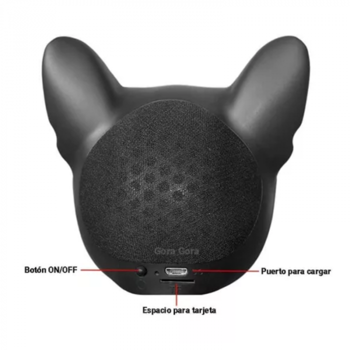 PARLANTE ALTAVOZ BLUETOOTH CABEZA DE BULLDOG FRANCÉS