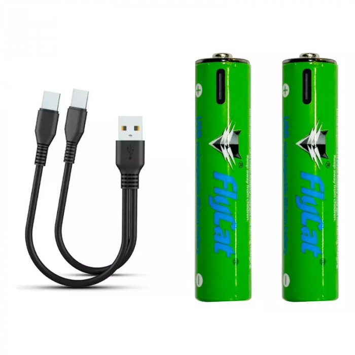 PILAS AAA RECARGABLES CON CABLE USB 1200MAH MAYOR DURACIÓN