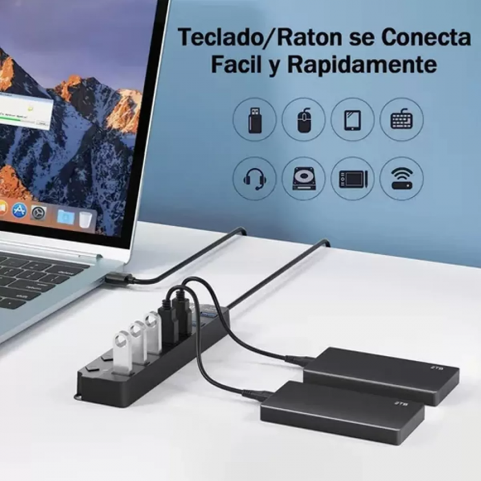 HUB DE 7 PUERTOS USB 3.0