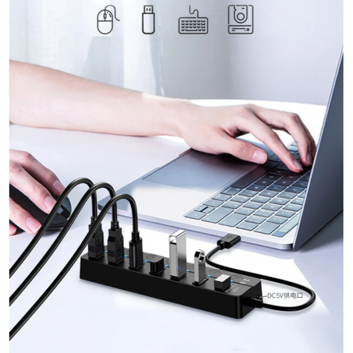 HUB DE 7 PUERTOS USB 3.0